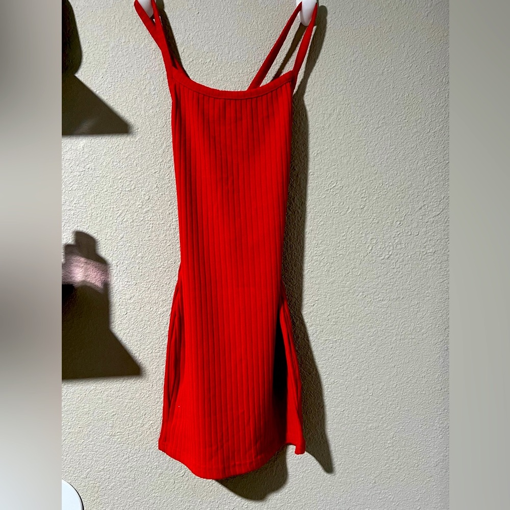Short red dress
